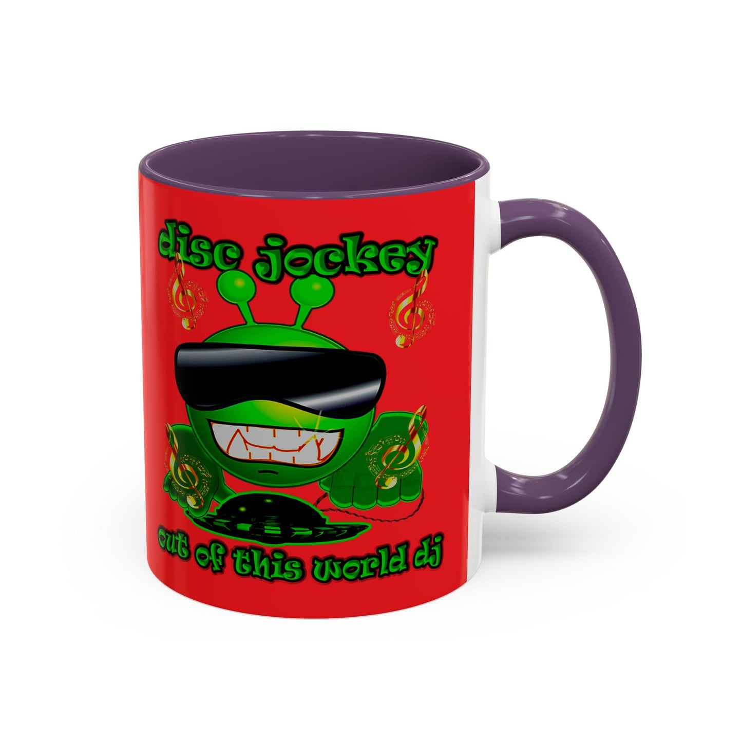 disc jockey - Accent Mug (red)