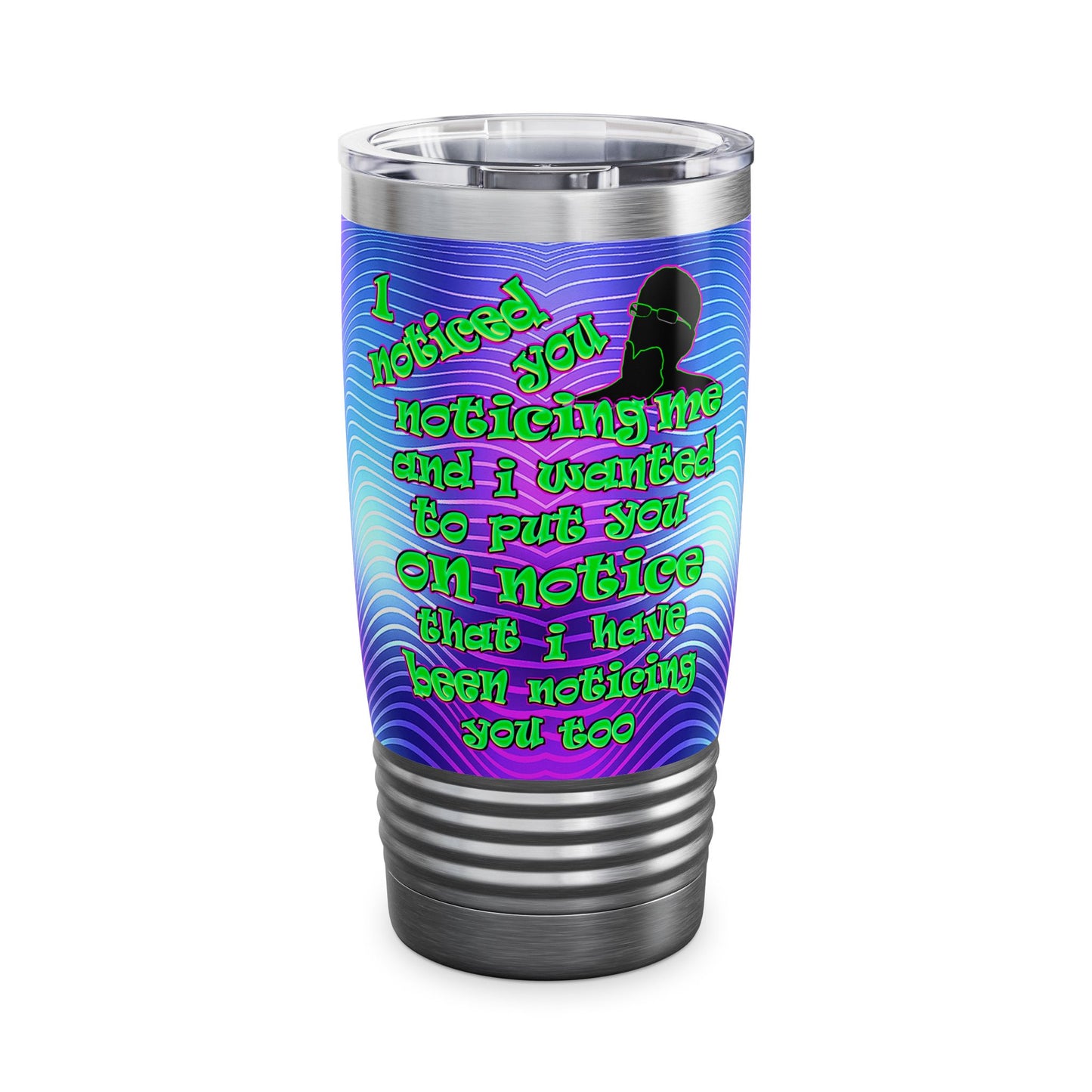 noticed you noticing - Ringneck Tumbler, 20oz (purple wave)