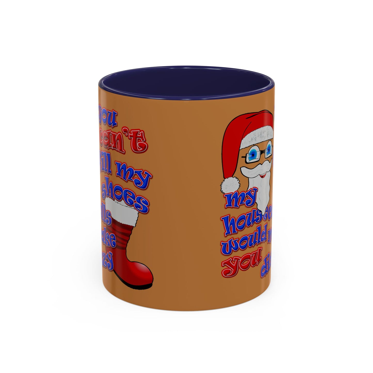 santa's shoes - Accent Mug (light brown)