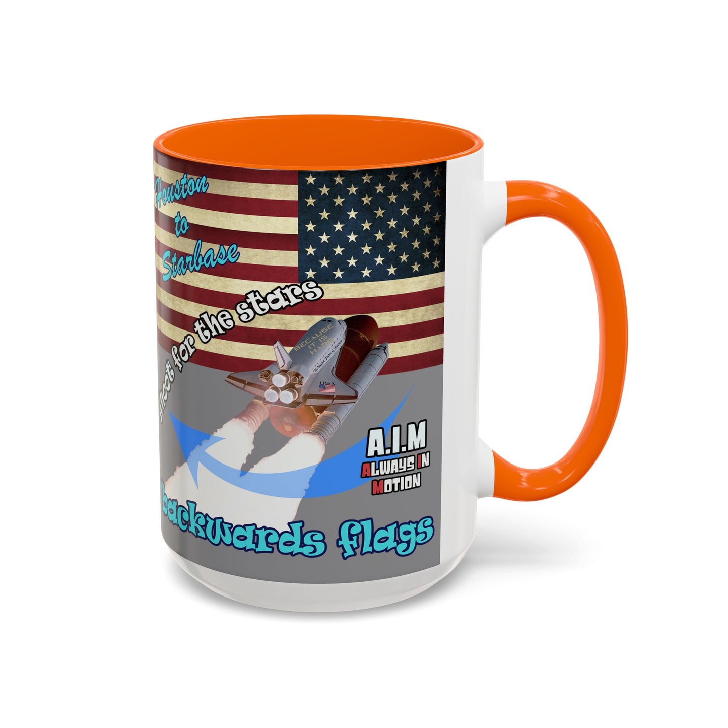 shoot for the stars - Accent Mug (grey)