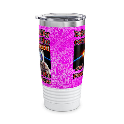 defy conquer reach - Ringneck Tumbler, 20oz (pink swirl)
