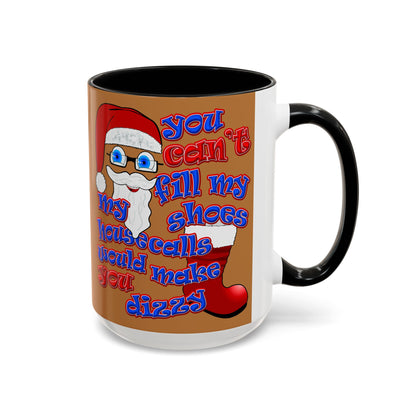 santa's shoes - Accent Mug (light brown)