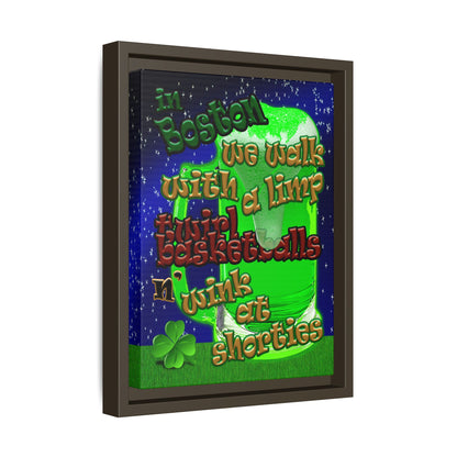 celtics logo - framed canvas art ('snoops' background)