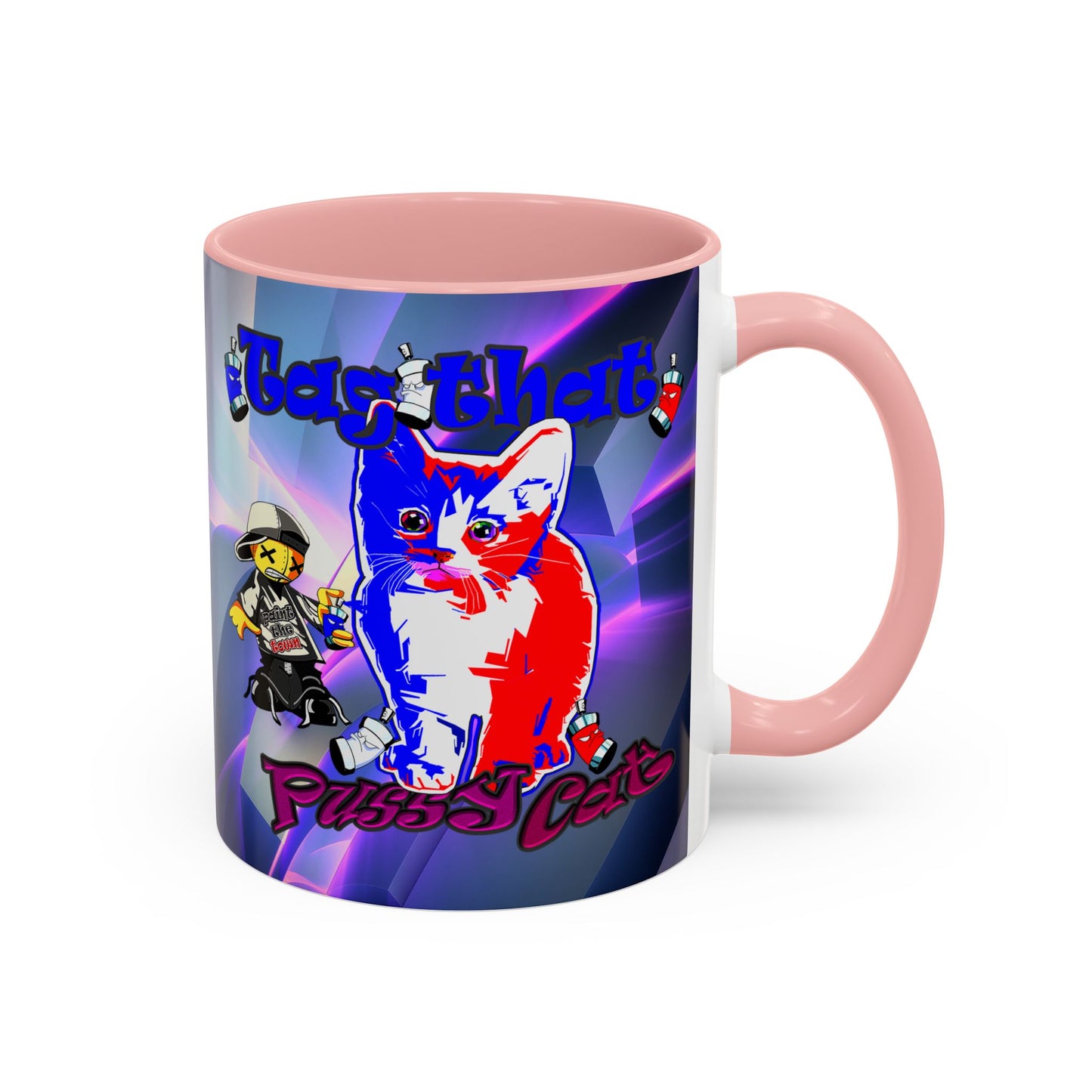 tag that - Accent Mug (grey-pink wave)