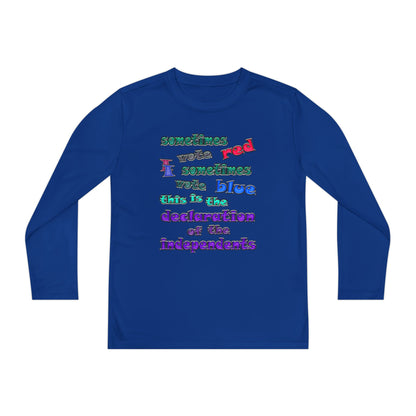 declaration of the independents - Youth Long Sleeve Competitor Tee