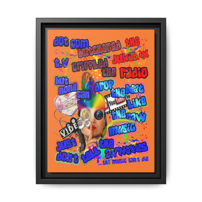 drop the beat - framed canvas art (crusta)