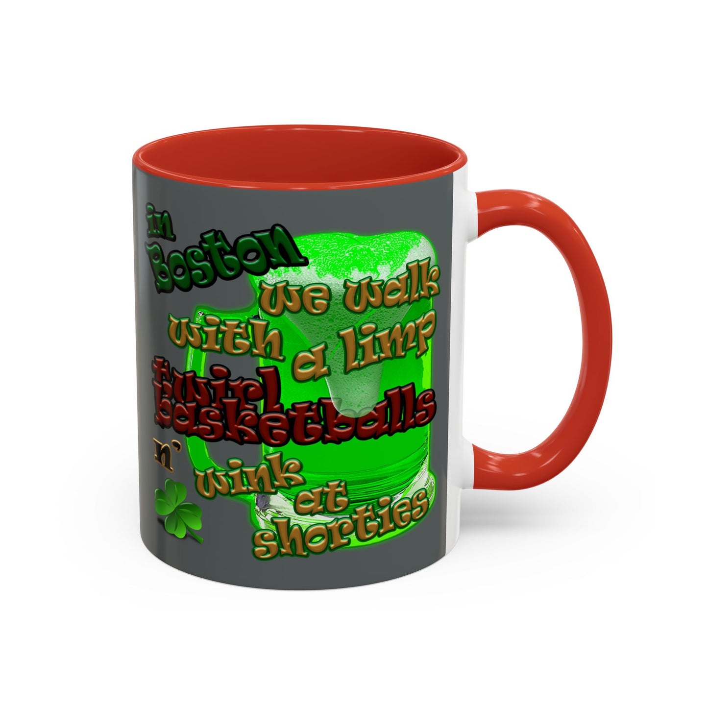 celtics logo - Accent Mug (dark grey)