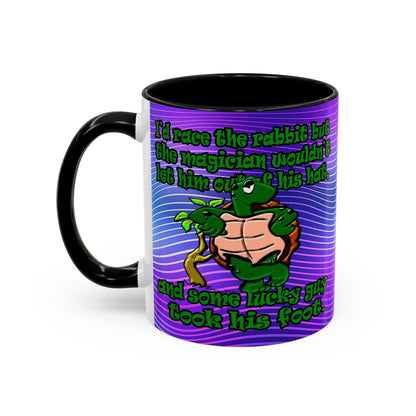 turtle race - Accent Mug (purple wave)