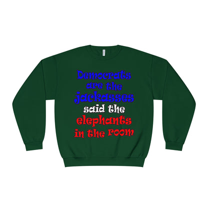 donkeys and elephants - Unisex NuBlend® Crewneck Sweatshirt
