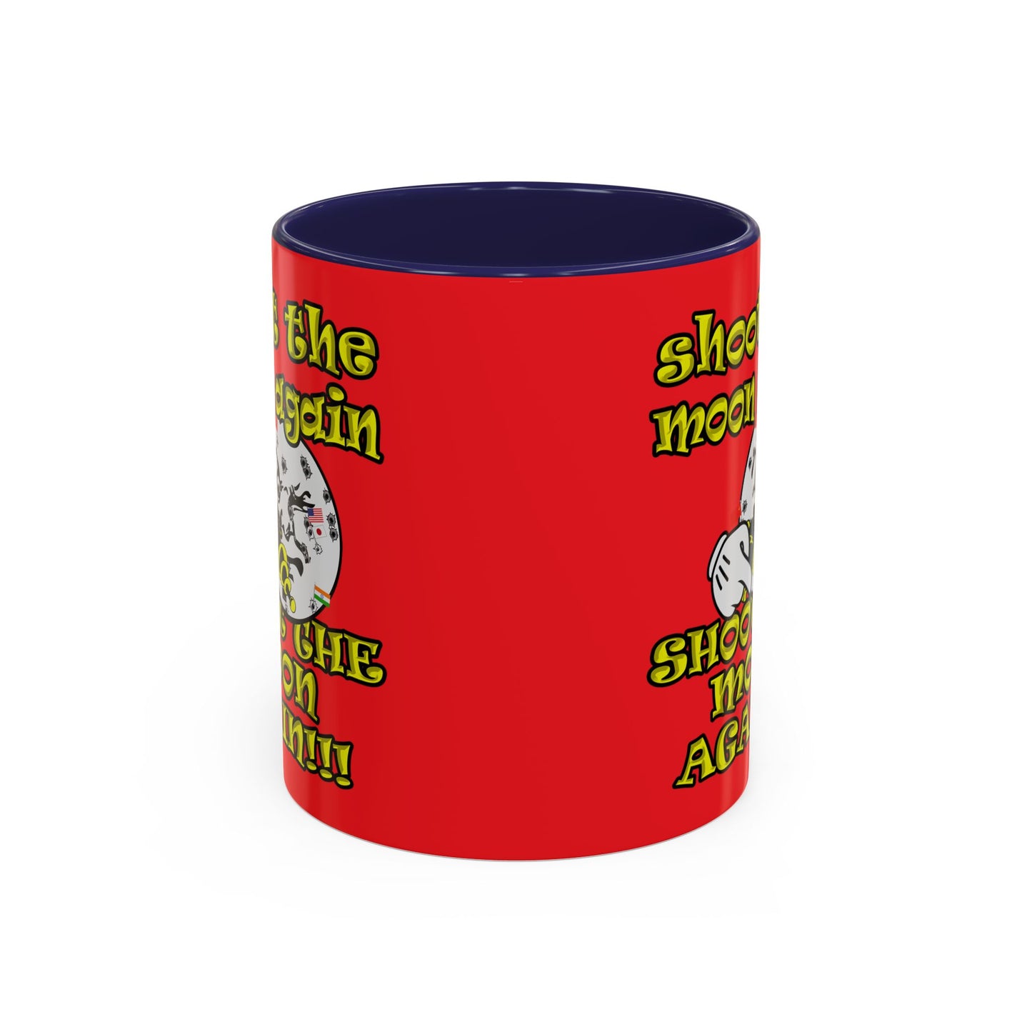 shoot the moon again - Accent Mug (red)