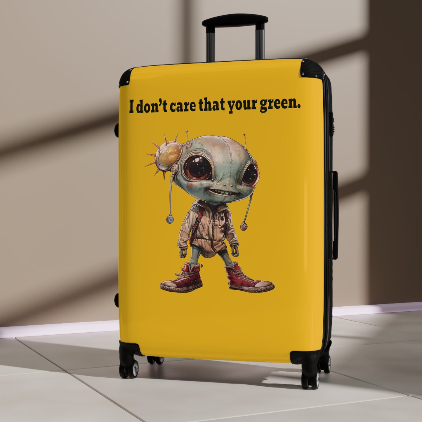 I don't care that your green - Suitcase (yellow)