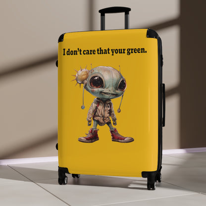 I don't care that your green - Suitcase (yellow)