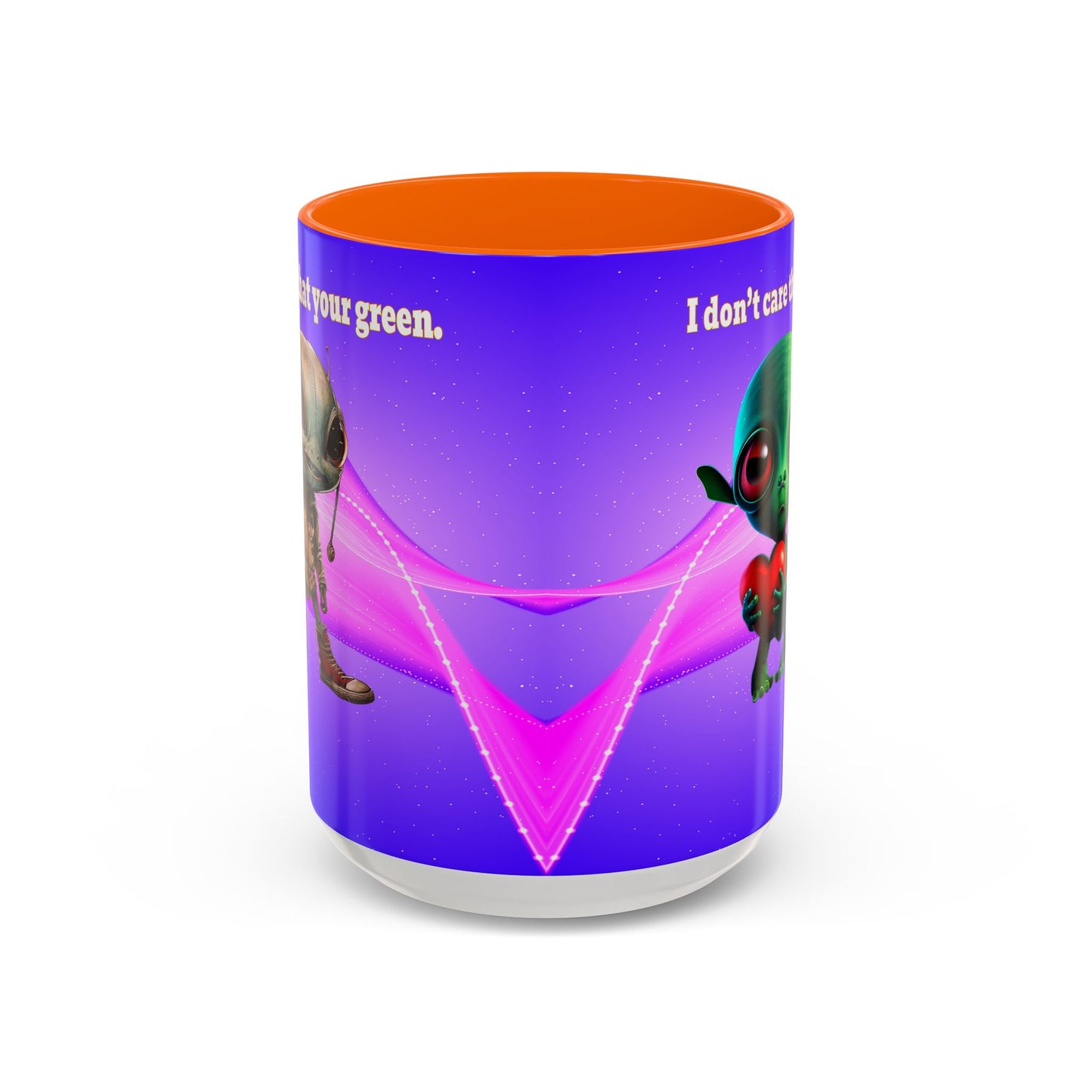 I don't care that your grey - Accent Mug (purple-pink wave)