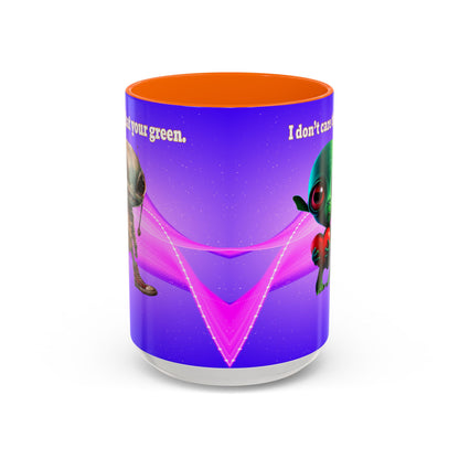 I don't care that your grey - Accent Mug (purple-pink wave)