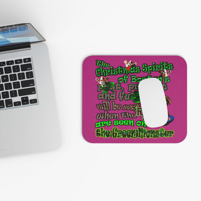 christmas spirits of boston - Mouse Pad (Rectangle) (pink)