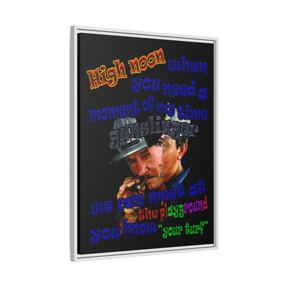 high noon - framed canvas art (black)