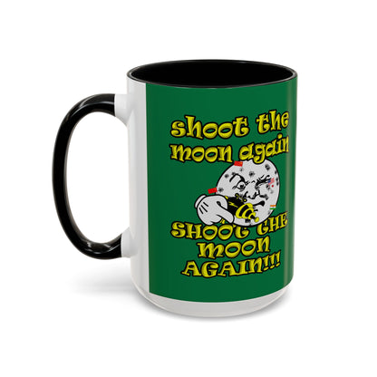 shoot the moon again - Accent Mug (dark green)