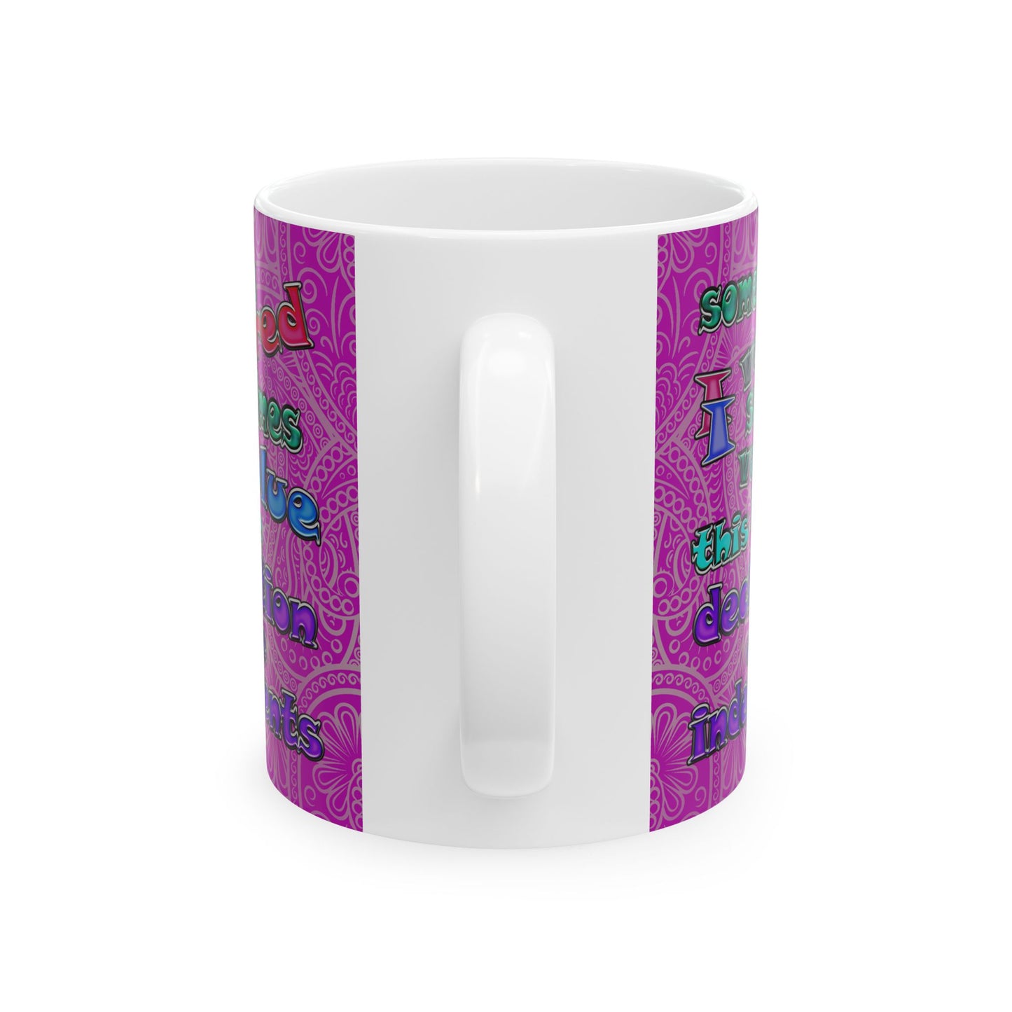 declaration of the independents - White Mug (pink swirl)