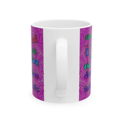 declaration of the independents - White Mug (pink swirl)