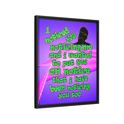 noticed you noticing - framed canvas art (purple-pink wave)
