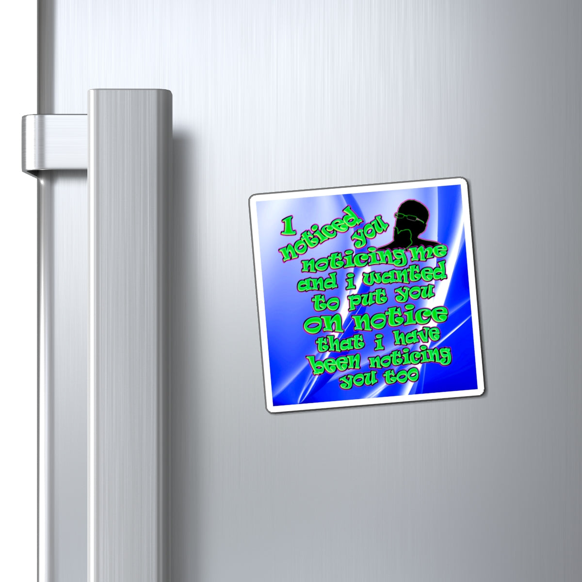 noticed you noticing - Magnets - (blue-white wave)