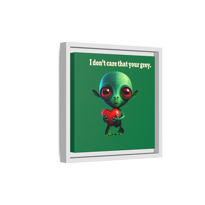 I don't care that your grey - framed canvas art (dark green)