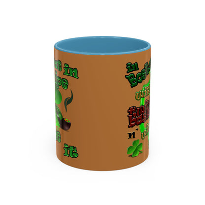 celtics logo - Accent Mug (light brown)