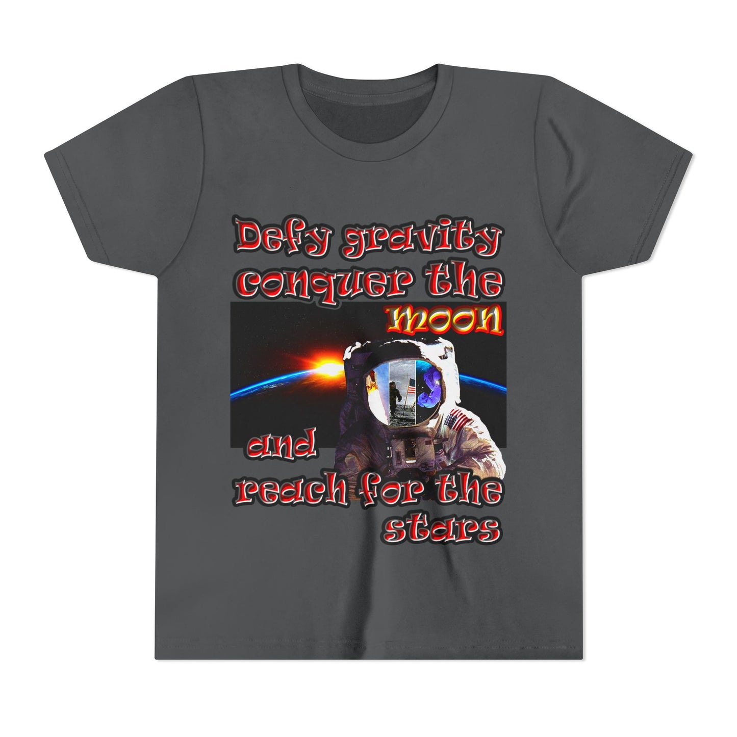 defy conquer reach - Youth Short Sleeve Tee