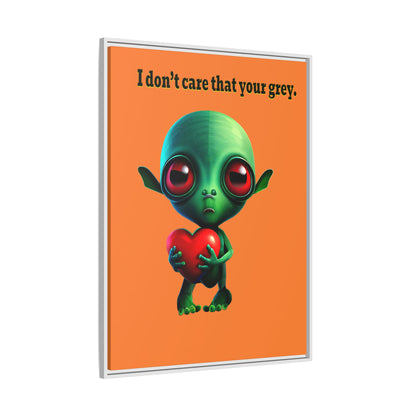 I don't care that your grey - framed canvas art (crusta)