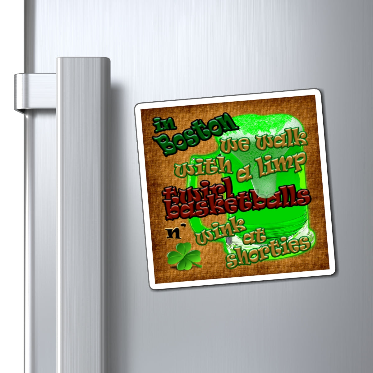 celtics logo - Magnets - (brown papyrus)