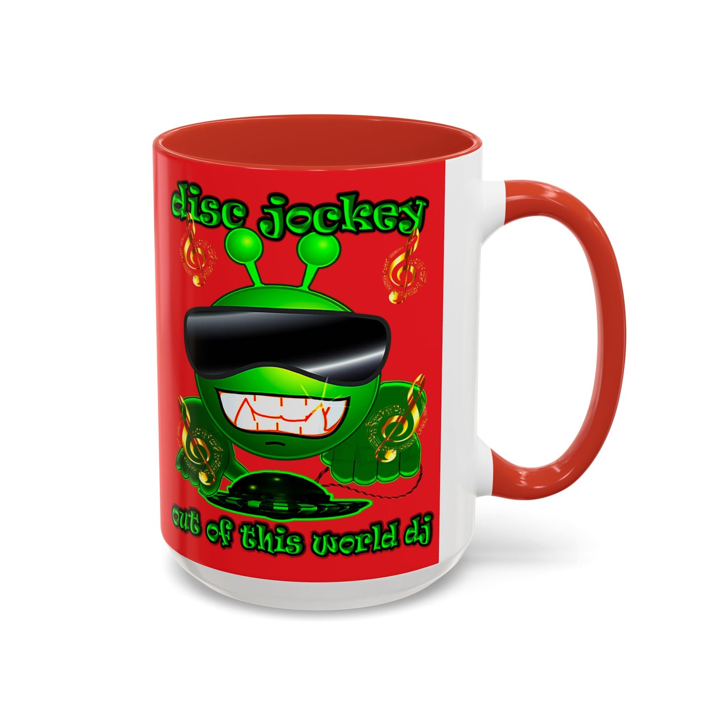 disc jockey - Accent Mug (red)