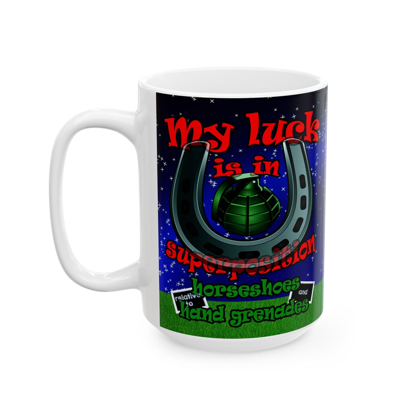 my luck - White Mug ('snoops' background)