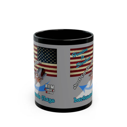 shoot for the stars - Black Mug (grey)
