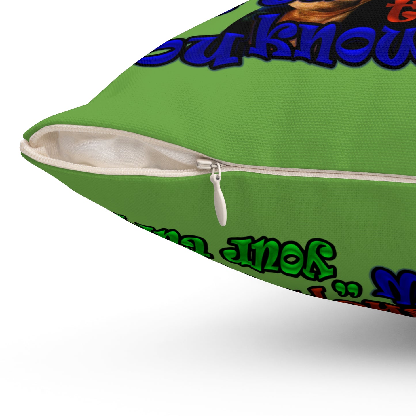 high noon - Spun Polyester Square Pillow - (green)