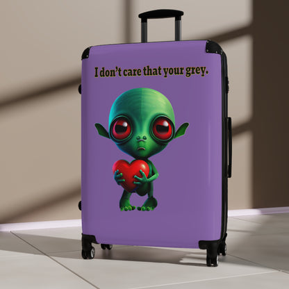 I don't care that your grey - Suitcase (light purple)