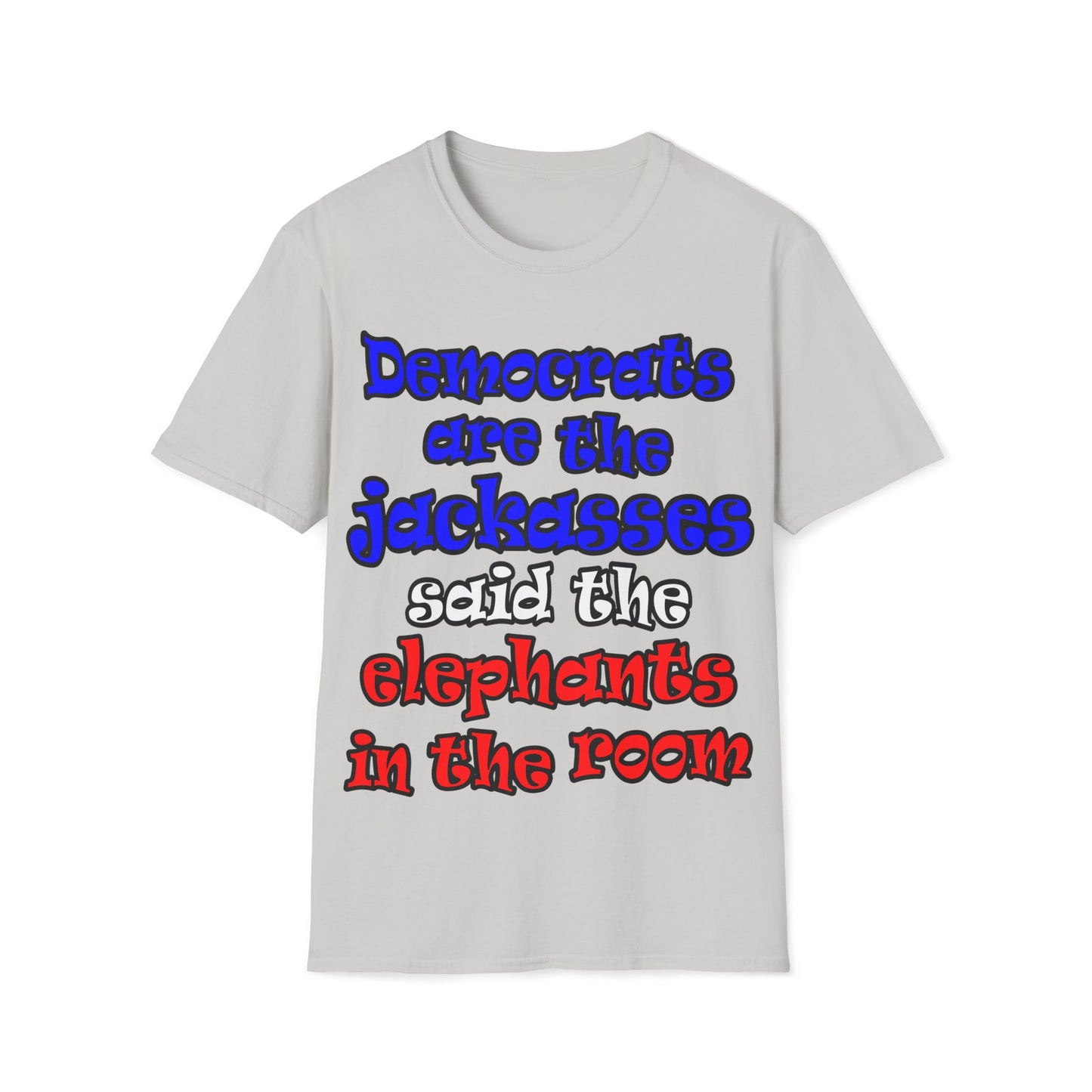 donkeys and elephants - Unisex Softstyle T-Shirt