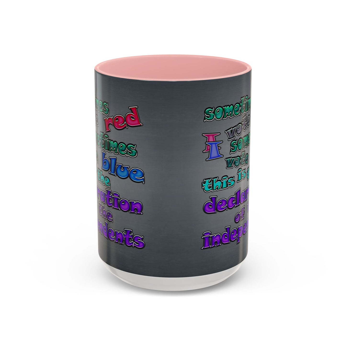 declaration of the independents - Accent Mug (grey-light grey)