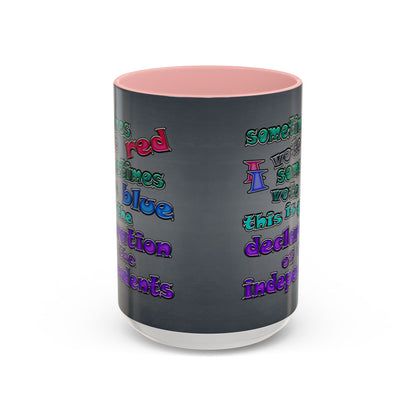 declaration of the independents - Accent Mug (grey-light grey)