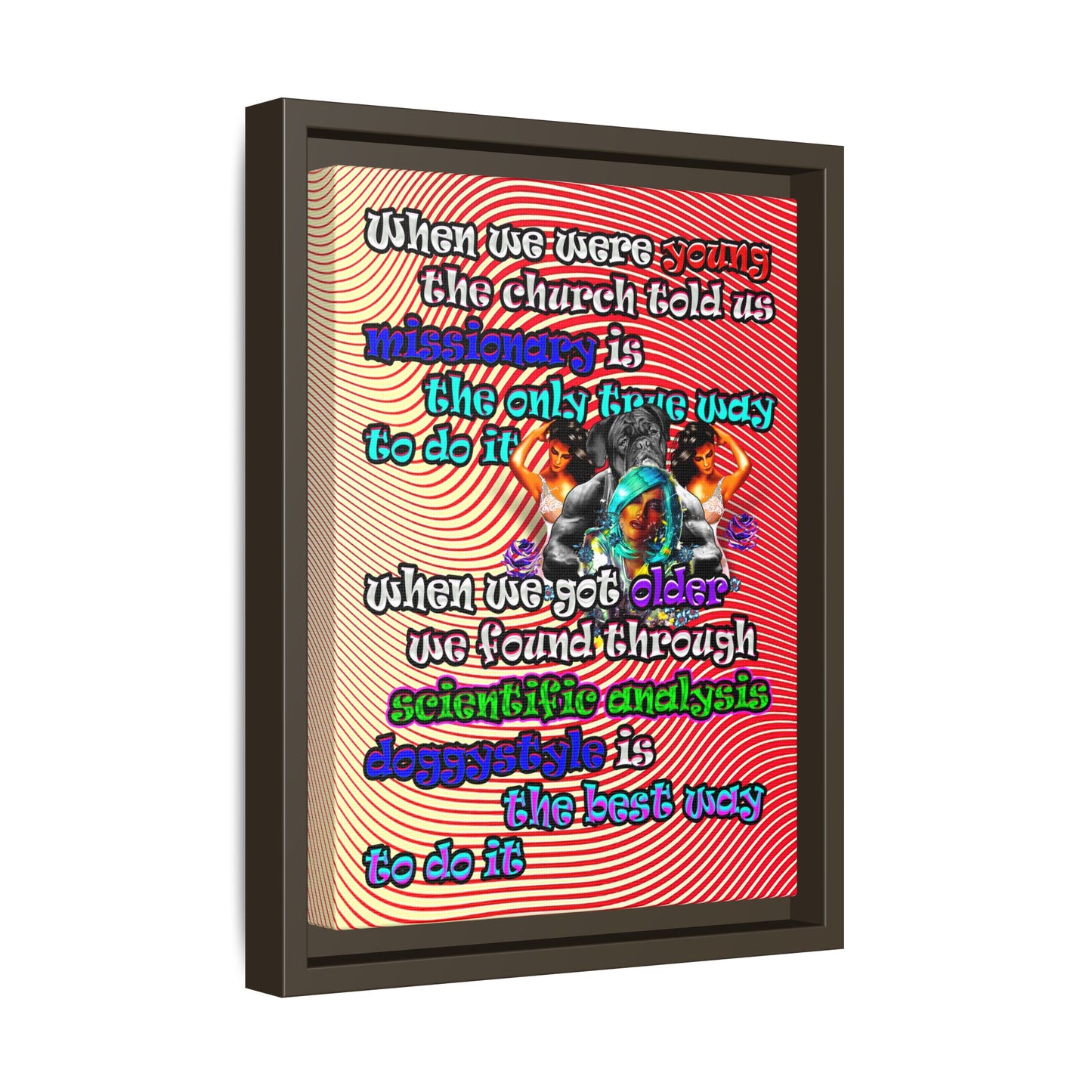 doggystyle - framed canvas art (yellow-orange wave)