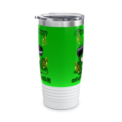 disc jockey - Ringneck Tumbler, 20oz (logo green)
