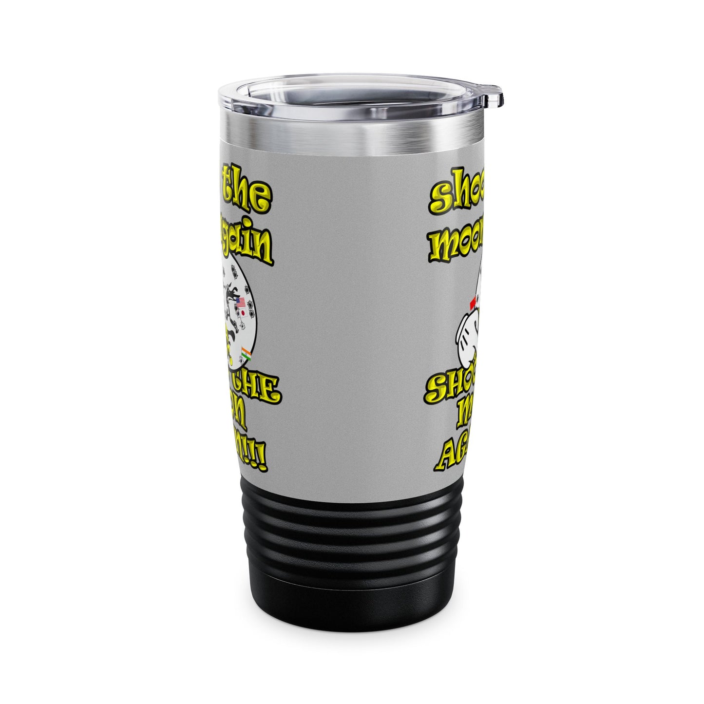 shoot the moon again - Ringneck Tumbler, 20oz (light grey)