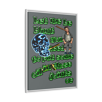 og - framed canvas art (dark grey)