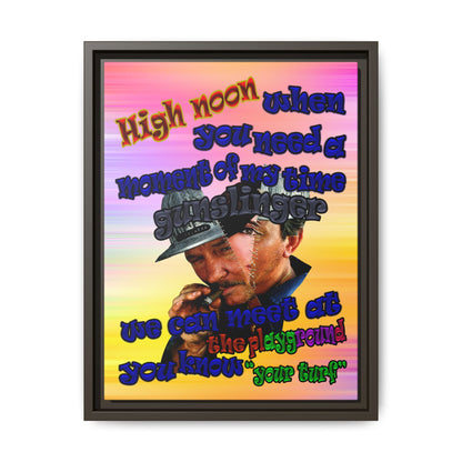 high noon - framed canvas art (color blur)
