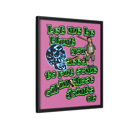 og - framed canvas art (light pink)