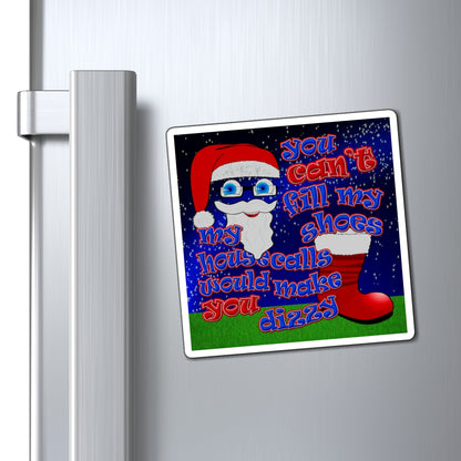 santa's shoes - Magnets - ('snoops' background)