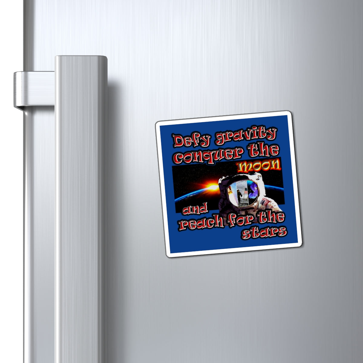 defy conquer reach - Magnets - (dark blue)
