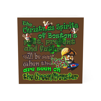 christmas spirits of boston - note cube (brown)