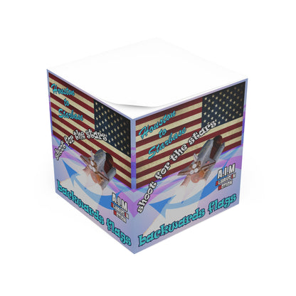 shoot for the stars - note cube (light blue-pink wave)