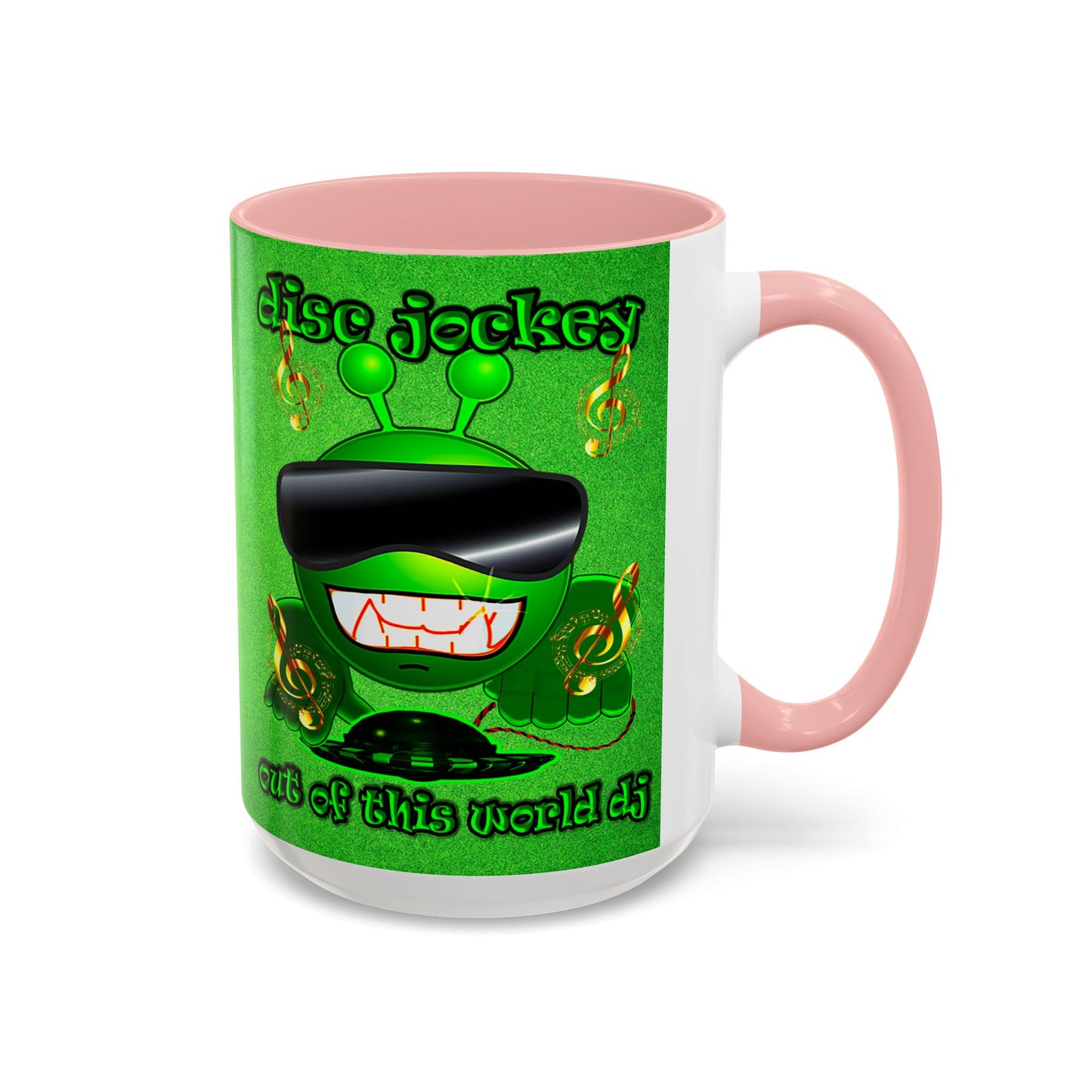 disc jockey - Accent Mug (green turf)