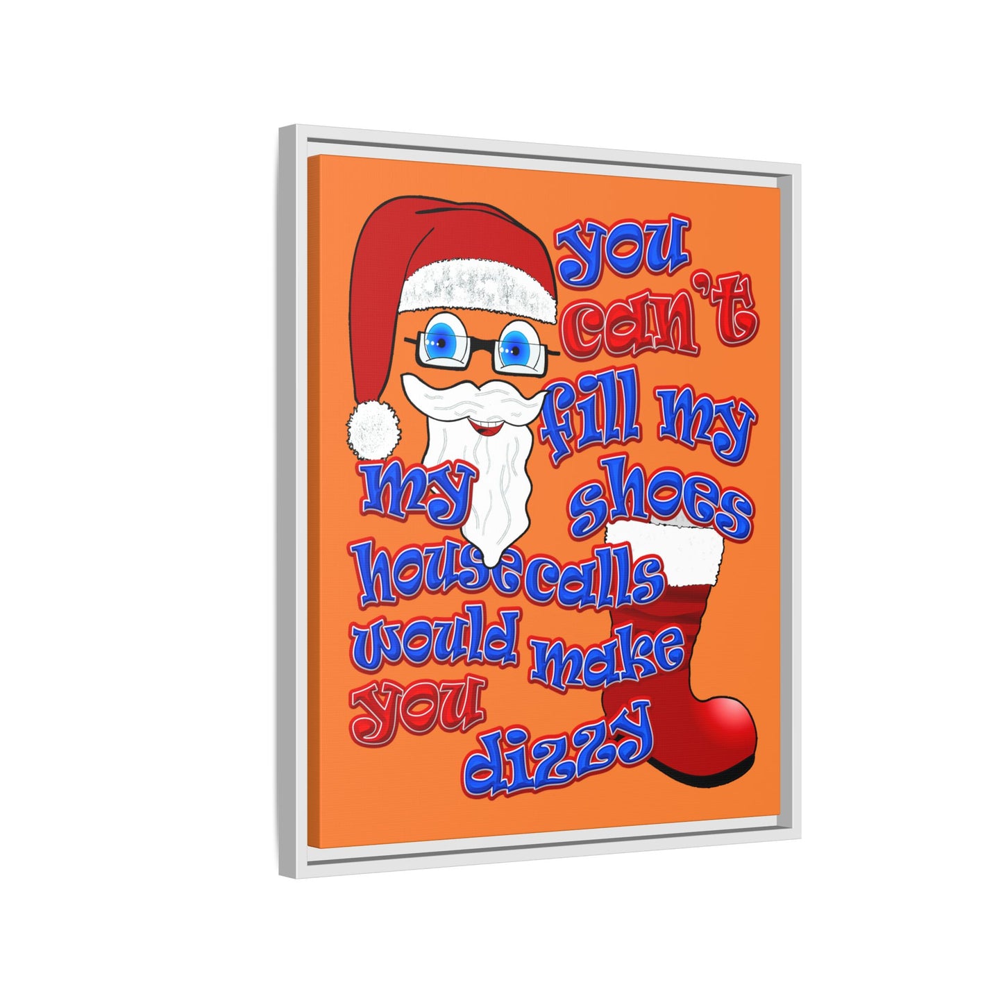 santa's shoes - framed canvas art (crusta)